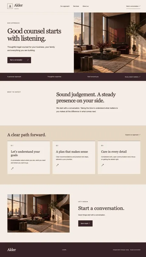 Alder Legal inner page