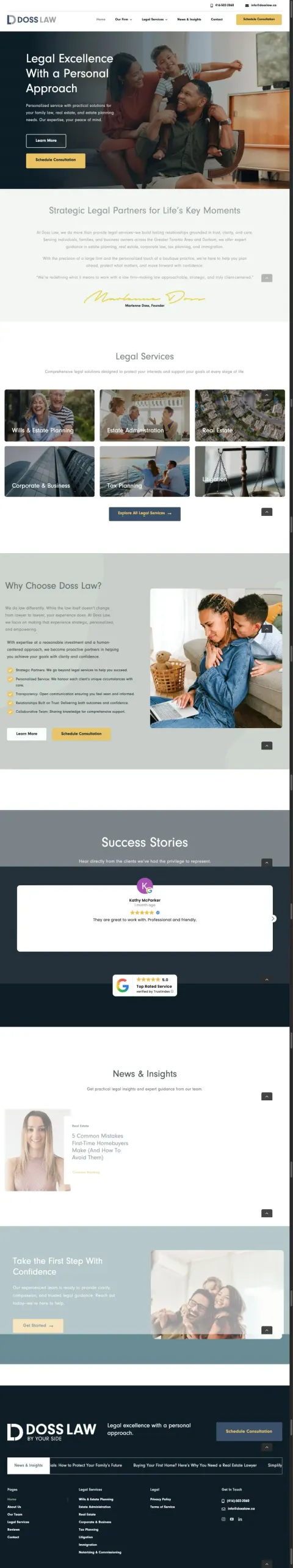 Doss Law homepage