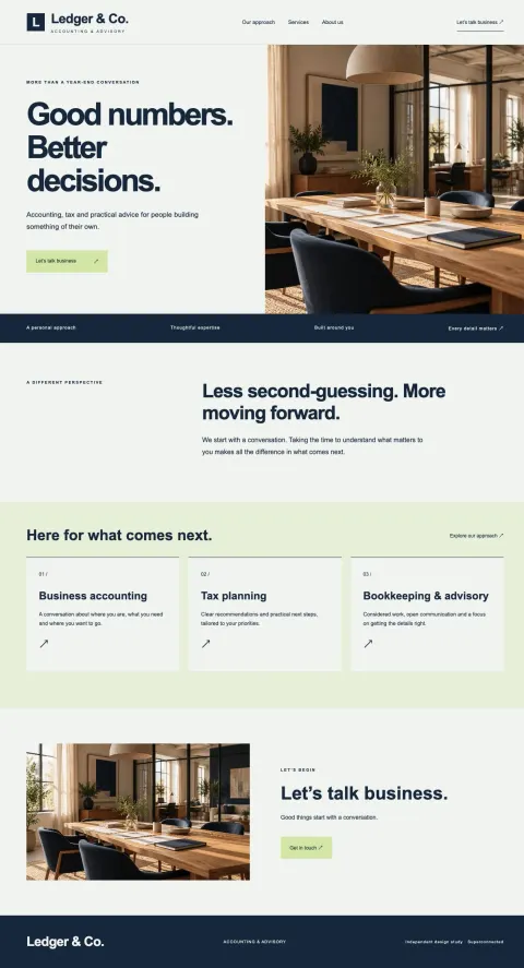 Ledger & Co. homepage