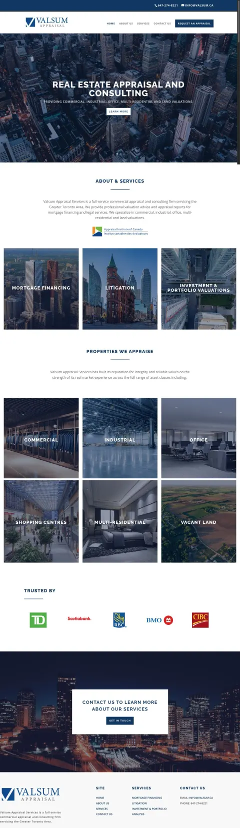 Valsum Appraisal homepage